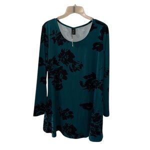 Lildy Green & Black Printed Pocket Swing Tunic